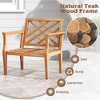 Tangkula 3PCS Patio Dining Set End Table & Chiars Set of 2 w/ Cozy Backrest Solid Legs - 4 of 4