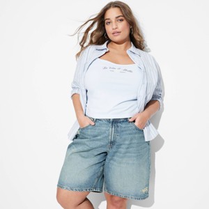Women's Mid-Rise EasyRigid Cut-Off Jorts - Wild Fable™ - 1 of 3