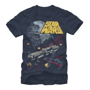 Men's Star Wars Millennium Falcon Battle T-Shirt - 1 of 4