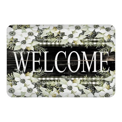 Laural Home Blooming Welcome 20" x 30" Anti-Fatigue Kitchen Mat