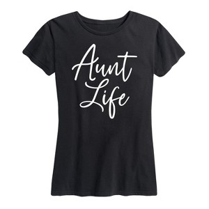 Women's - Instant Message - Aunt Life Script Short Sleeve Graphic T-Shirt - 1 of 4
