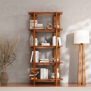 Christopher Knight Home Trundle Modern 4-Tier Acacia Wood Display Bookshelf - 1 of 4