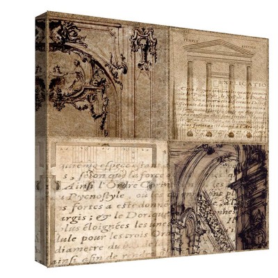 16" x 16" Ancient Temple Decorative Wall Art - PTM Images