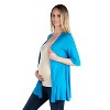 24seven Comfort Apparel Women's Maternity Open Front Cardigan - 2 of 4