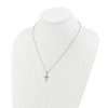 Chisel Stainless Steel with Cubic Zirconia Cross with Heart Pendant on an 18" Plus 2" Ext. Cable Chain Necklace - 4 of 4