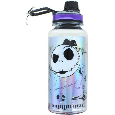 Silver Buffalo Nightmare Before Christmas 32 Ounce Twist Spout Plastic Water Bottle