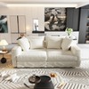 MYINDA 102.4 " Plush Corduroy Sofa,Modern Upholstered Cloud Couch,Convertible Deep Seat Sofa with Ottoman for Living Room - 3 of 4