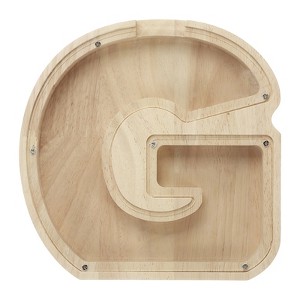 Unique Bargains Wooden Alphabet Money Saving Box Party Decorative Bank - 1 of 4