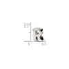 Black Bow Jewelry Sterling Silver Letter R Polished Bead Charm, 10mm - 2 of 3