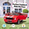 Licensed Shelby GT350 12V Toddler Ride on Toys Cars, Kids Electric Vehicle w/Remote Control, Soft Start, Rear Suspension, Bluetooth, 3 Point Safe Belt - 3 of 4