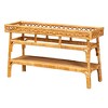 bali & pari Savitri Modern Bohemian Natural Rattan 2-Tier Console Table - 2 of 4