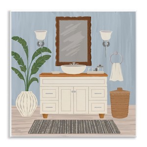 Stupell Industries Unwind and Refresh Bath Sink Wall Plaque Art, 12" x 12" - 1 of 4