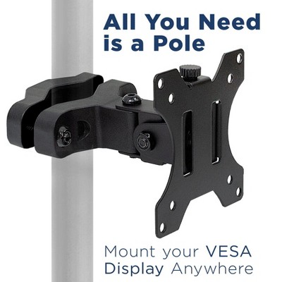 Heavy Duty Black Steel Full Motion VESA Pole Mount