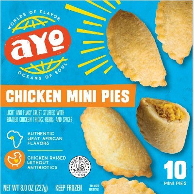 Ayo Frozen Mini Pies Chicken - 8oz/10ct
