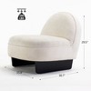 Hrinhom 35.8"W Modern Fabric Accent Chair with Bentwood Legs, Soft Padded Backrest - 4 of 4