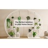 5 Tier Round Plant Stand - Metal Garden Plant Holder Half Moon Flower Shelf Rack With 4 Hanging Hooks - 4 of 4