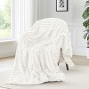 Cozy Soft Striped Fleece Blankets Decorative Plush Luxury Ribbed Warm Blanket for Couch, Sofa, Chair & Bed  - Lux Decor Collection - 2 of 4