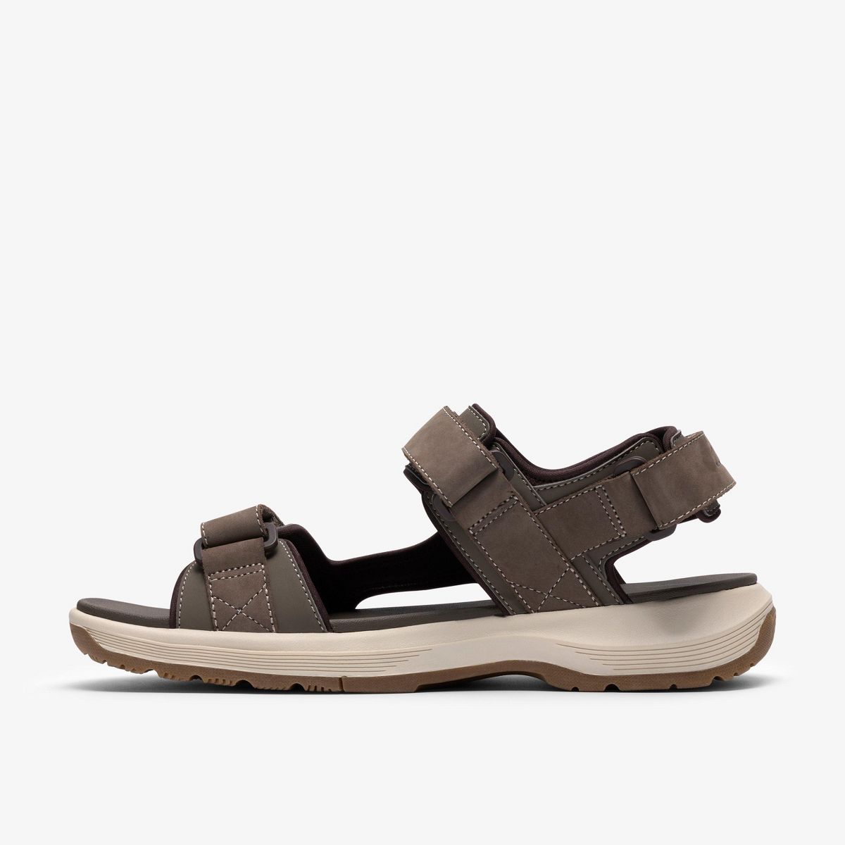 Clarks Mens Guideview Trek Taupe Sandals - thumbnail 2