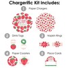 Big Dot of Happiness Berry Sweet Strawberry Fruit Themed Birthday Party & Baby Shower Paper Charger & Table Decorations Chargerific Kit Setting for 8 - 3 of 4