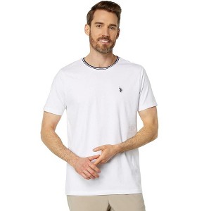 U.S. Polo Assn. Men's Short Sleeve Yarn-Dye Collar Tipped Jersey T-Shirt - 1 of 4
