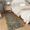 Washable Vintage Living Room Rugs, Soft Non Slip Distressed Floral Print Carpet, Bordered Stain Resistant Bedroom Rugs - 3 of 4