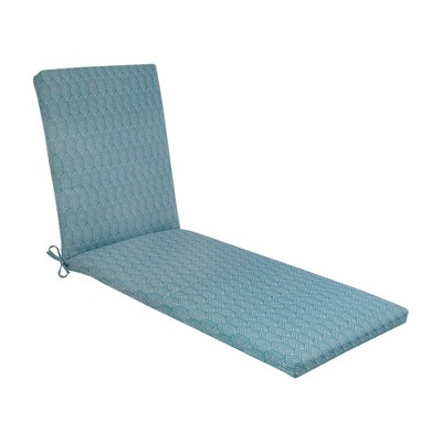 Sugar Chevron Outdoor Chaise Cushion DuraSeason Fabric™ Aqua - Threshold™