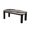 48" Coffee Table with Faux Marble Top, Wooden Legs and Contemporary Design with Clipped Corners for Living Room or Modern Spaces - 3 of 4