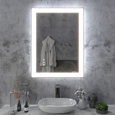Black Framed LED Mirror