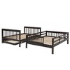 NicBex Full Size Bunk Bed Wooden Bed Frame with Twin Size Trundle, Storage Stairs and Full Length Guardrail, No Box Spring Required - 4 of 4