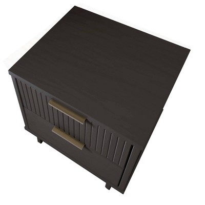 Granville Dark Grey Ribbed 2pc Dresser and Nightstand Set