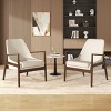 Mid-Century Modern Upholstered Armchairs, Solid Wood Frame Lounge Chairs with High Back and Ergonomic Design for Living Room & Office-Coolbibila - 3 of 4