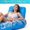 Jasonwell Inflatable Pool Float for Adults — Lounger Raft with Cup Holders, Floating Chair for Pool, Lake & Beach - Blue - 3 of 4