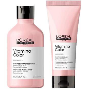 L'Oreal VITAMINO COLOR Shampoo (10.1 oz) & Conditioner (6.7 oz) DUO Set, Protects & Preserves Hair Color | Loreal Vitamin Kit