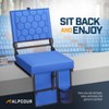 Folding Reclining Stadium Seat with Multiple Pockets, Anti-Slip Bottom, Bleacher Hooks, Adjustable Height - 2 of 4