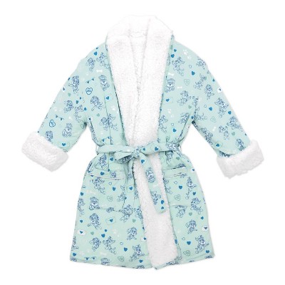 Gender Neutral Kids' Bamboo faux-shearling Robe - Bellabu Bear