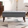 GlasFlength Ottomans and Benches Modern Storage Bench with Elegant Design for Bedroom Entryway Living Room, Gray, 43.3"*17.7"*18.9" - 2 of 4