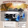 24V Licensed 2 Seater Kids Ride On Car, Remote Control, LED Lights, Music, Shock Absorbers, White, Ages 3–8, White - 4 of 4