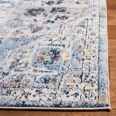 Bristol 4' x 6' Blue and Cream Synthetic Area Rug