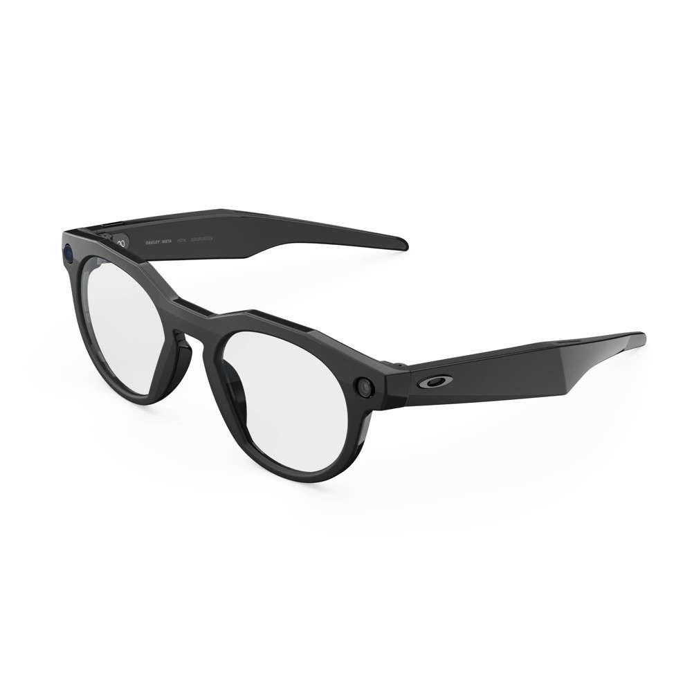 Oakley Meta Oakley | Meta HSTN Glasses with Meta AI, Audio, Photo, Video Compatibility - Black/Clear