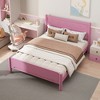 Queen Size Wood Platform Bed with Headboard and Wooden Slat Support - 2 of 4