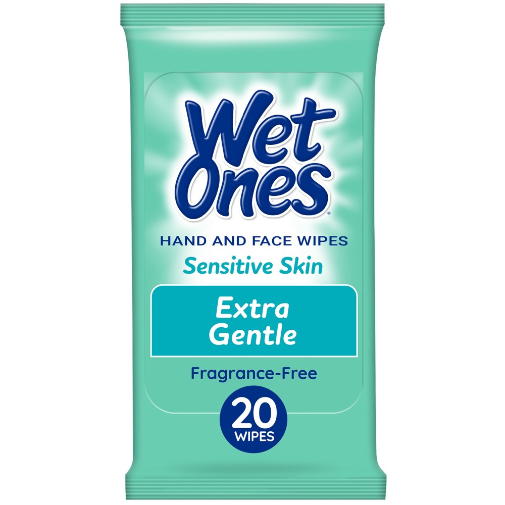 Wet Ones Sensitive Skin Hand Wipes Travel Pack - Fragrance Free - 20ct