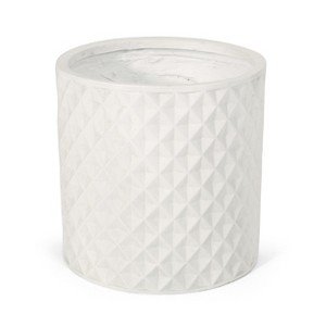 Syemin Flower Pot, Antique Round Flower Pot, Adding a Luxurious Feel, Suitable for Garden, Courtyard, Corridor, White, 15.75"*15.75"*15.75" - 1 of 4