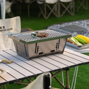 SKRAN Folded portable BBQ outdoor charcoal barbecue set for picnic patio camping - 1 of 4