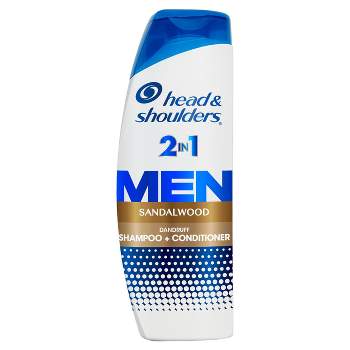 Head & Shoulders Men's 2-in-1 Dandruff Shampoo and Conditioner, Anti-Dandruff Treatment, Sandalwood for Daily Use, Paraben-Free - 12.5 fl oz