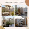 LAGarden 7 Ft Fringe Umbrella Replacement Canopy Top Cover Boho Outdoor Yard, Beige with Fringe, BH7W-01C - 4 of 4