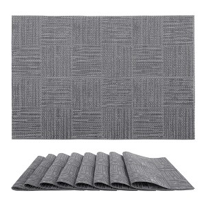 REGALWOVEN Kitchen Dining Washable Heat-resistant Wipeable Table Placemats 18x12in 8 Pcs - 1 of 4