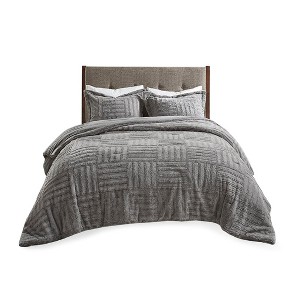 Gulches King/Cal King Fur Down Alternative Comforter Mini Set, Luxe Soft Bedding for Cozy Bedroom - 1 of 4