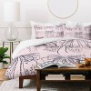 Deny Designs Anis Illustration Romantic Lace Bows Pink Pattern Duvet and Sham Set - 3 of 4