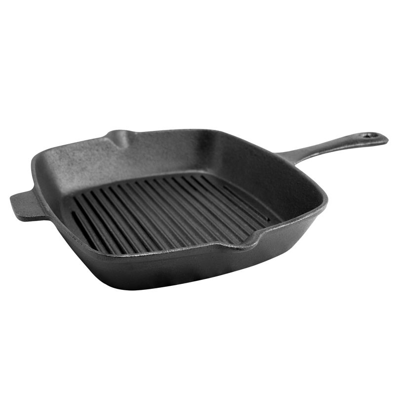 Gibson General Store Addlestone 10 inch Square Preseasoned Cast Iron Grill Pan, 4 of 5