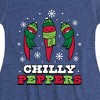 Girls' - Instant Message - Chilly Peppers Christmas Fit & Flair Cap Sleeve Graphic Dress - 2 of 4